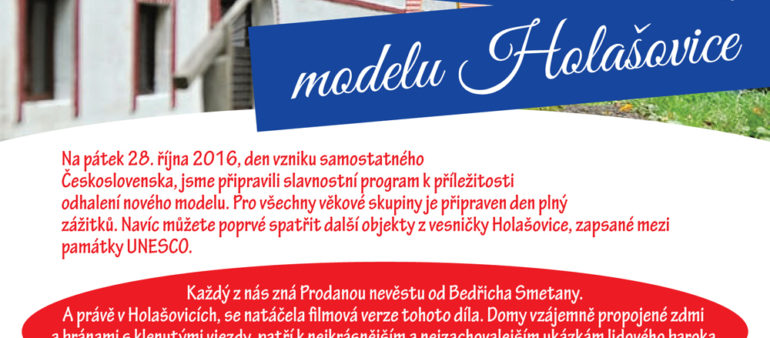 28/10 Slavnostní odhalení modelu Holašovice
