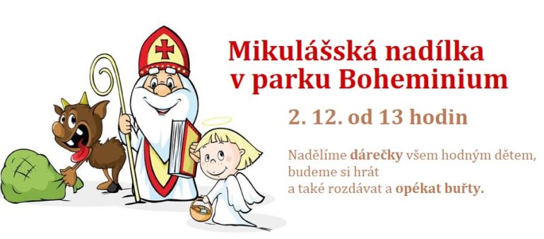 Mikulášská nadílka v parku Boheminium